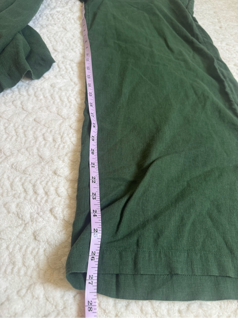 Anthro Green Linen Blend Wide Leg Pull-On Pants Size S Resort - Picture 6 of 6
